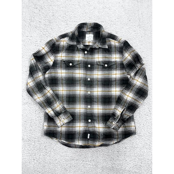 American Eagle Outfitters Tops - Women's American Eagle Super Soft Black Yellow Plaid Button Down Top Size M